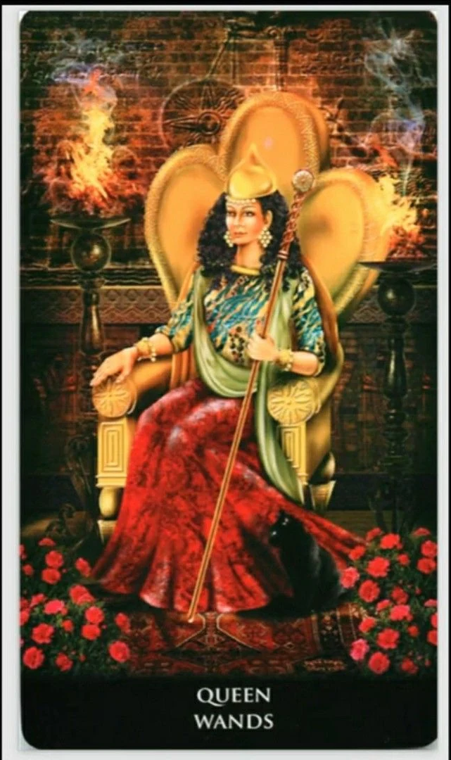 Queen of Wands - New Babylonian Tarot - Roxana Paul