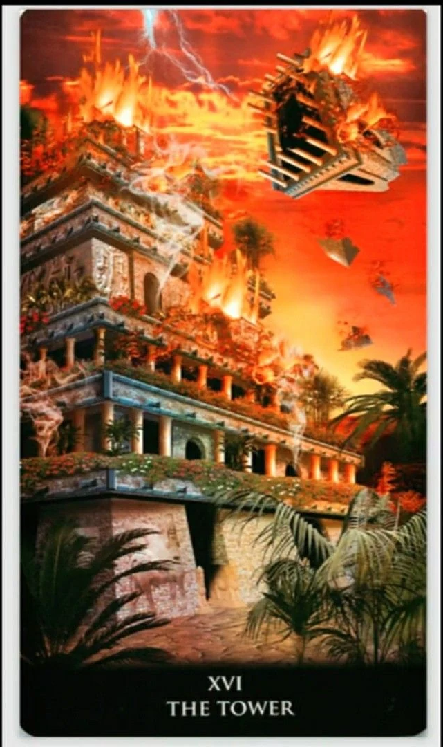 The Tower - New Babylonian Tarot - Roxana Paul