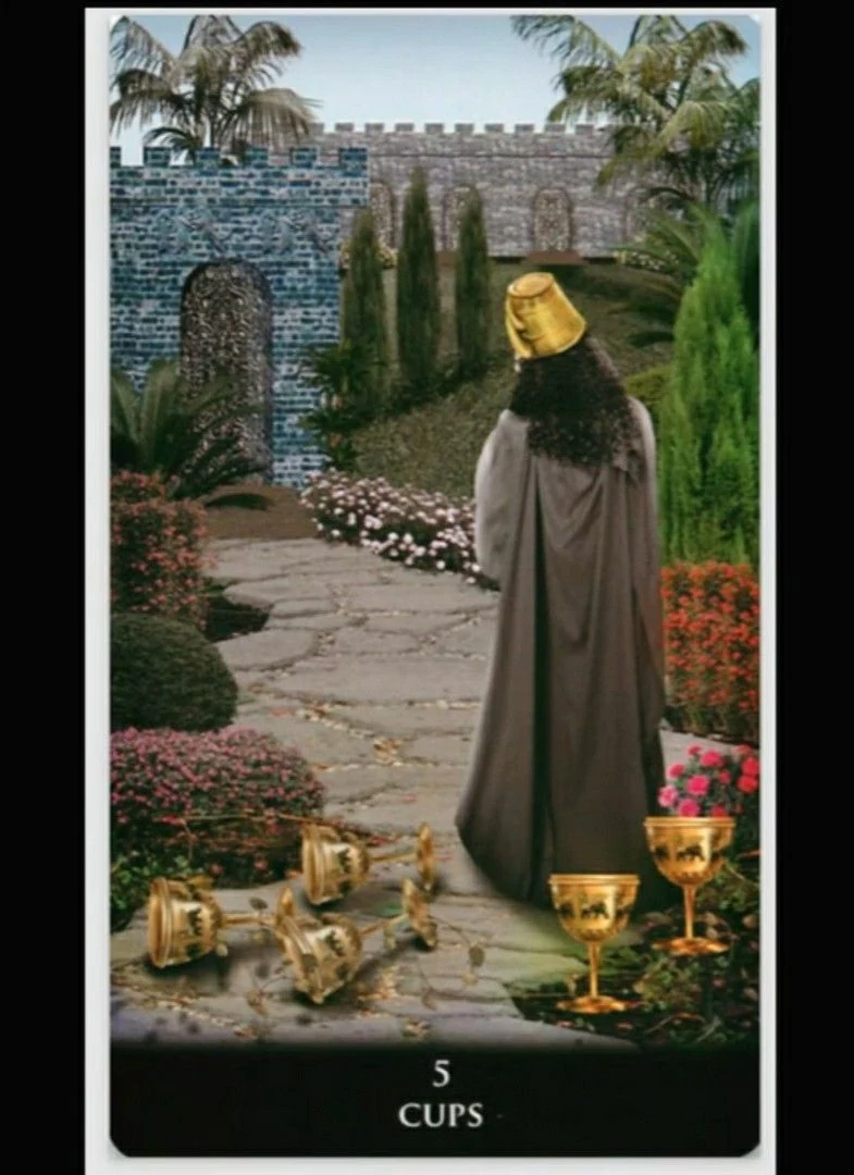 Five of Cups - New Babylonian Tarot - Roxana Paul