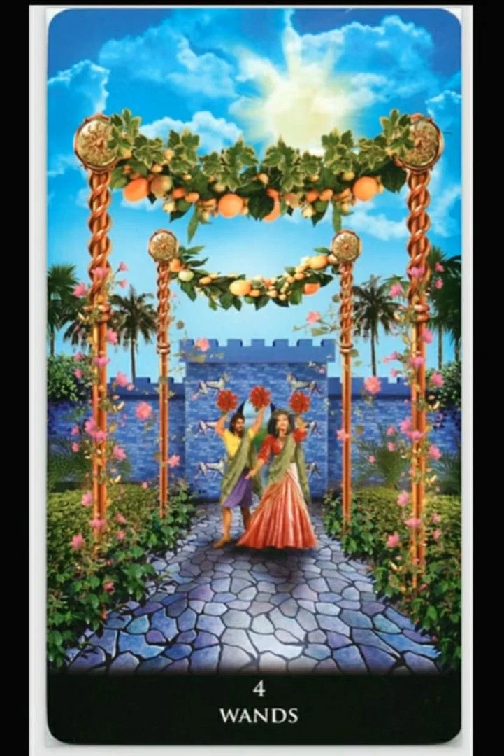 Four of Wands - New Babylonian Tarot - Roxana Paul