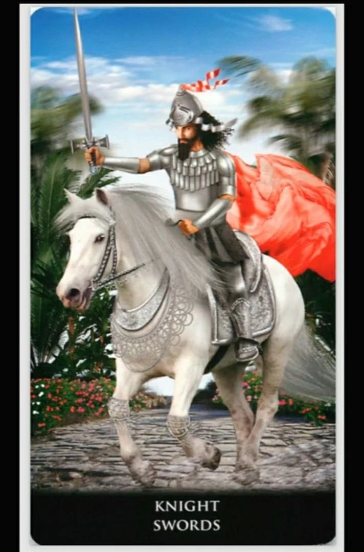 Knight of Swords - New Babylonian Tarot - Roxana Paul