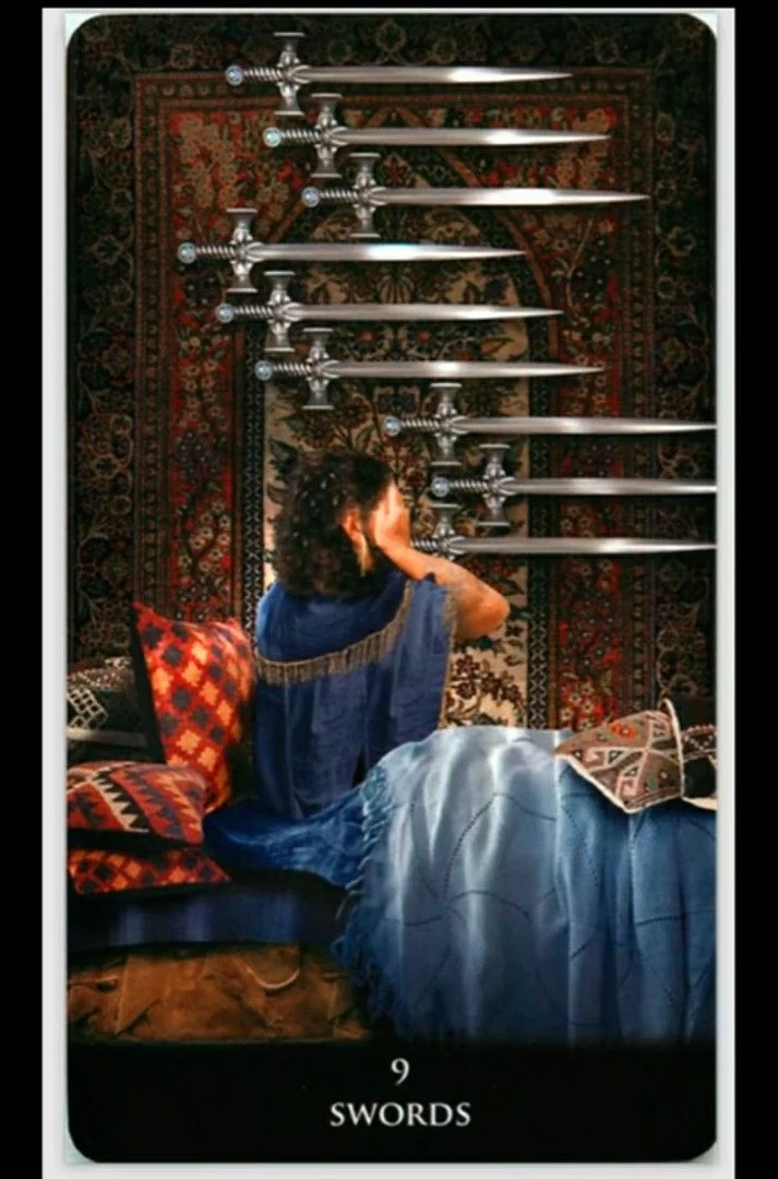 Nine of Swords - New Babylonian Tarot - Roxana Paul