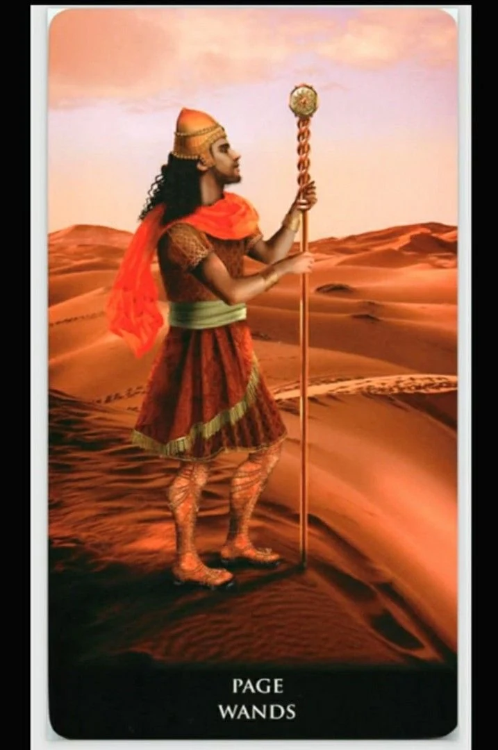 Page of Wands - New Babylonian Tarot - Roxana Paul