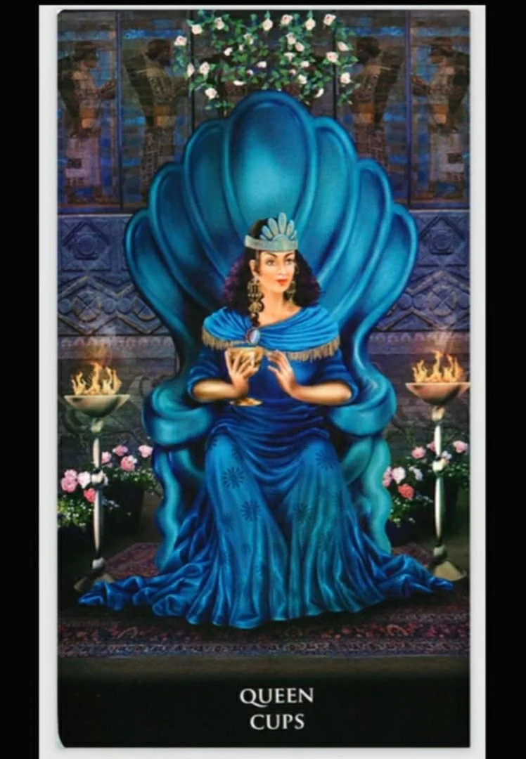 Queen of Cups from the New Babylonian Tarot by Roxana Paul