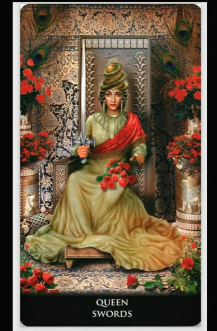 Queen of Swords - New Babylonian Tarot - Roxana Paul