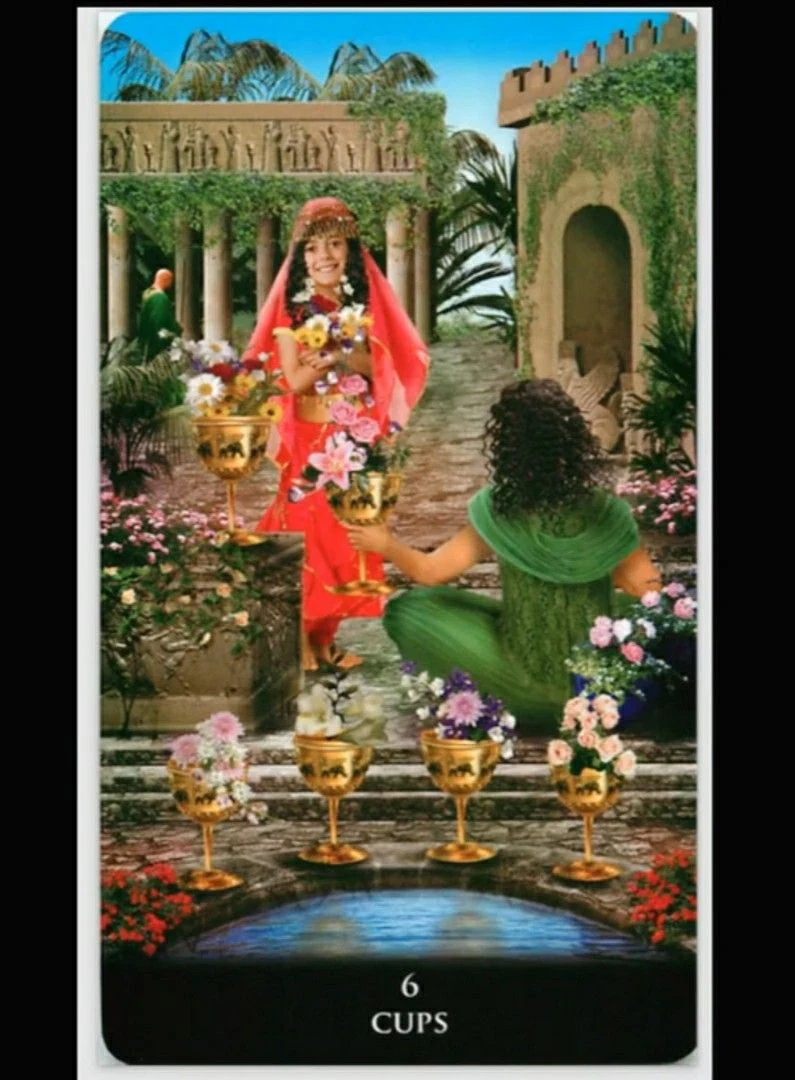 Six of Cups - New Babylonian Tarot - Roxana Paul