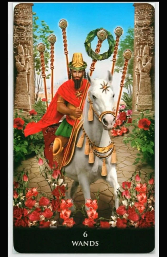 Six of Wands - New Babylonian Tarot - Roxana Paul