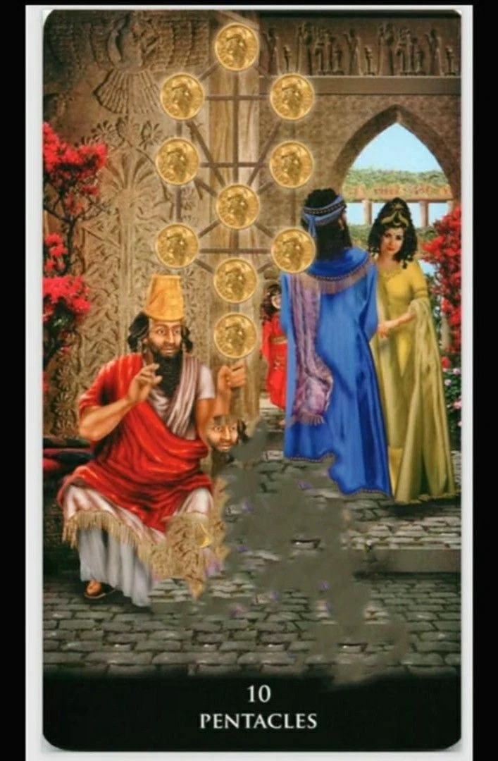 Ten of Pentacles - New Babylonian Tarot - Roxana Paul