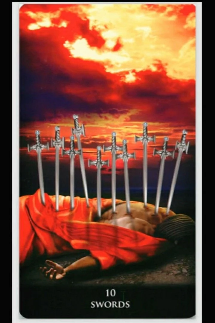 Ten of Swords - New Babylonian Tarot - Roxana Paul