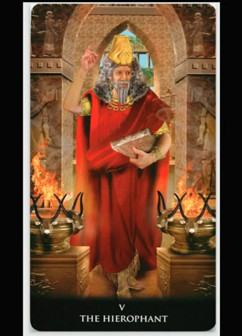 The Hierophant - New Babylonian Tarot - Roxana Paul
