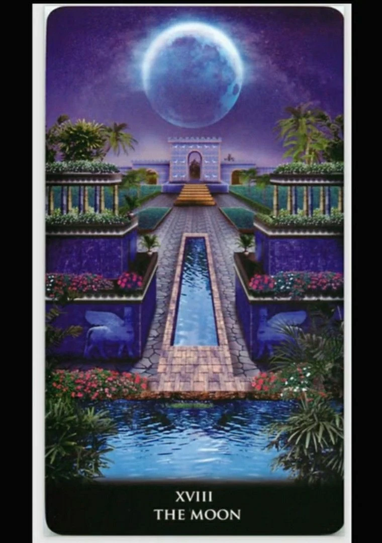 The Moon - New Babylonian Tarot - Roxana Paul
