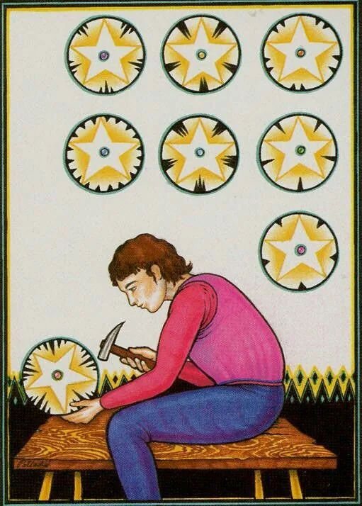 Eight of Pentacles - New Palladini Tarot - Tarot Deck by David Palladini