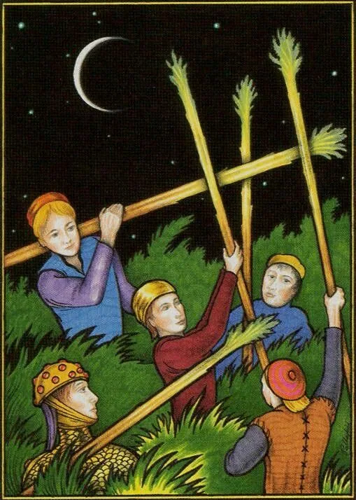 Five of Wands - New Palladini Tarot - Tarot Deck by David Palladini