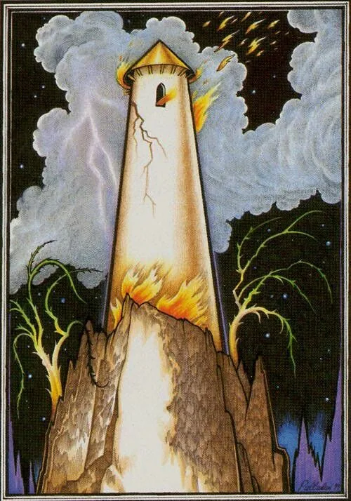 The Tower - New Palladini Tarot - Tarot Deck by David Palladini The Tower - New Palladini Tarot - Tarot Deck by David Palladini