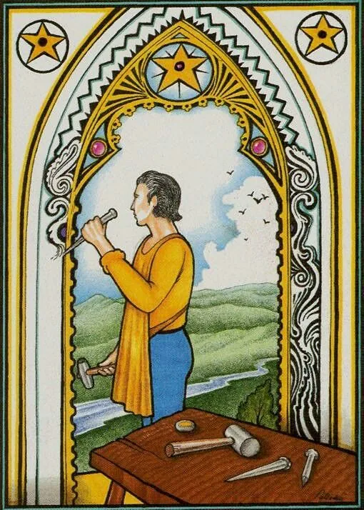 Three of Pentacles - New Palladini Tarot - Tarot Deck by David Palladini