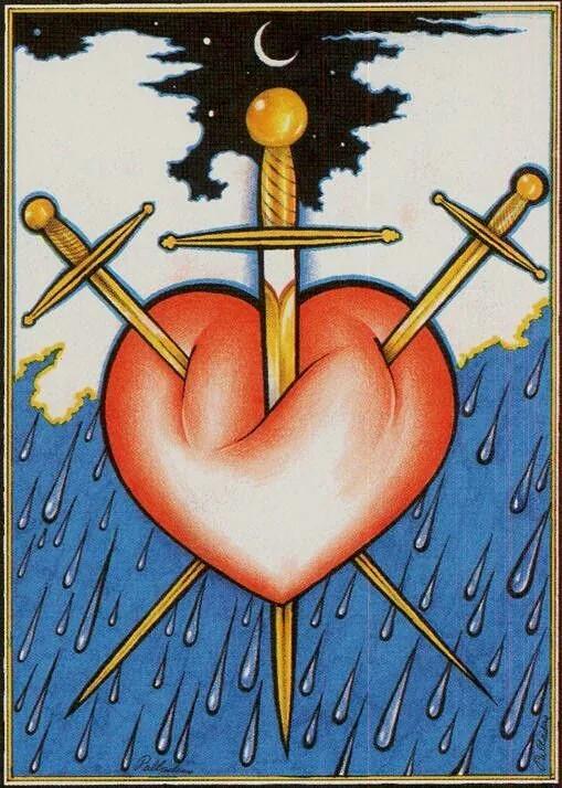 Three of Swords - New Palladini Tarot - Tarot Deck by David Palladini