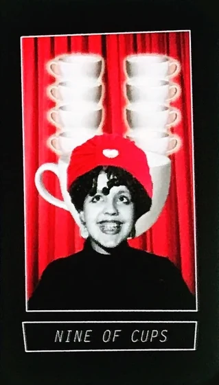 Nine of Cups - New Wave 1980s Tarot - Amanda Lee Stilwell