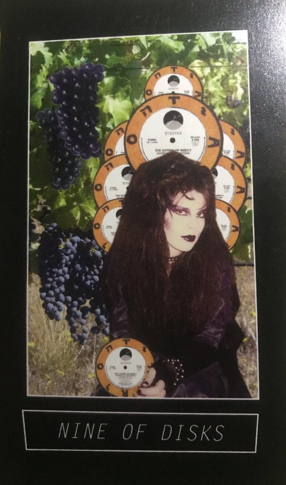 Nine of Disks - New Wave 1980s Tarot - Amanda Lee Stilwell