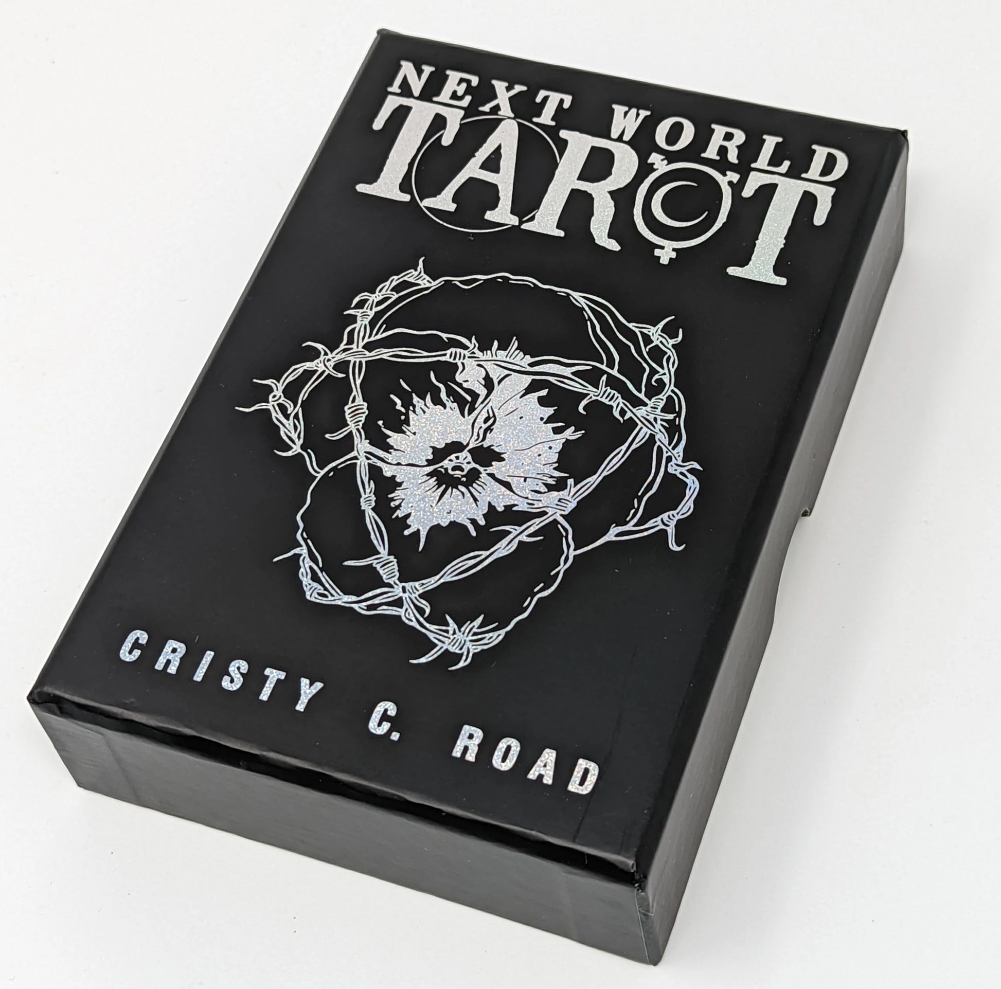 Official black Next World Tarot box by Cristy C. Road
