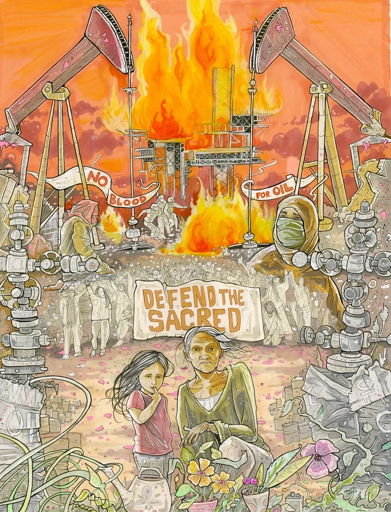 Revolution card artwork from the Next World Tarot deck by Cristy C. Road