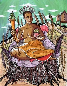 The Empress card artwork from the Next World Tarot deck by Cristy C. Road