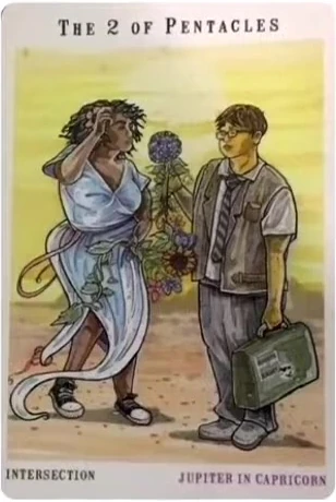 Two of Pentacles - Next World Tarot - Cristy C. Road