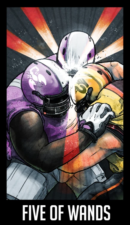 Five of Wands - Welcome to Night Vale Tarot - Jay Holloway