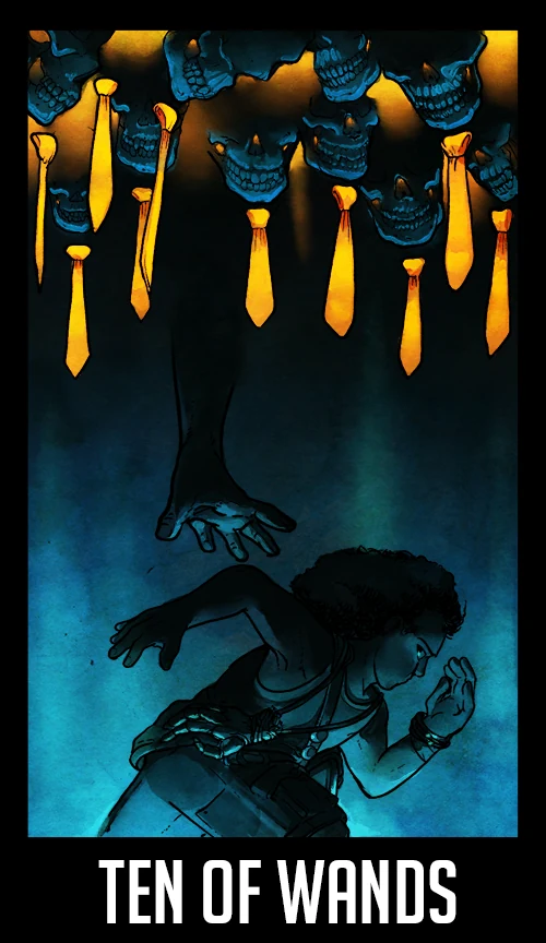 Ten of Wands - Welcome to Night Vale Tarot - Jay Holloway