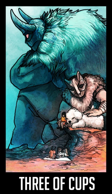 Three of Cups - Welcome to Night Vale Tarot - Jay Holloway