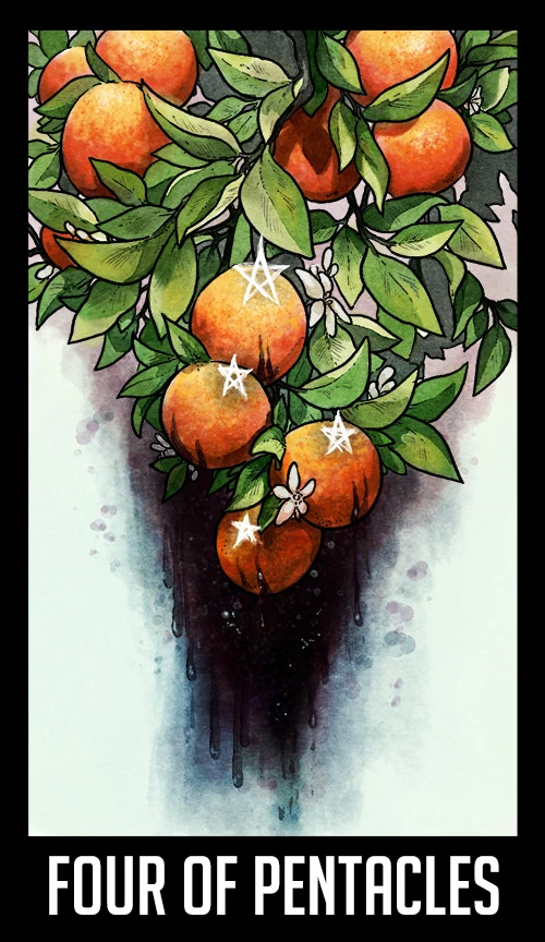 Four of Pentacles — Welcome to Night Vale Tarot by Jay Holloway