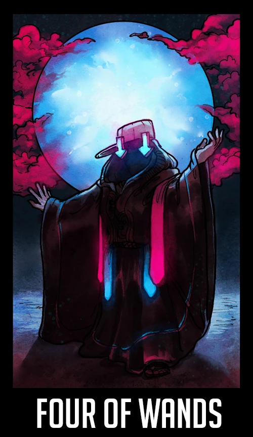 Four of Wands — Welcome to Night Vale Tarot by Jay Holloway