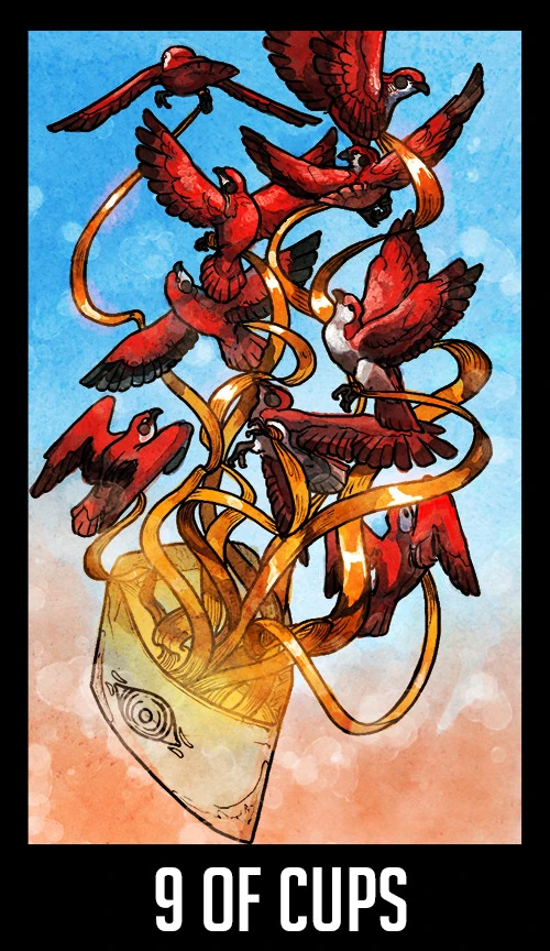 Nine of Cups — Welcome to Night Vale Tarot by Jay Holloway