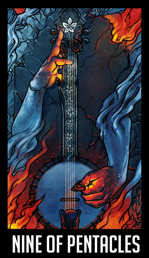 Nine of Pentacles — Welcome to Night Vale Tarot by Jay Holloway