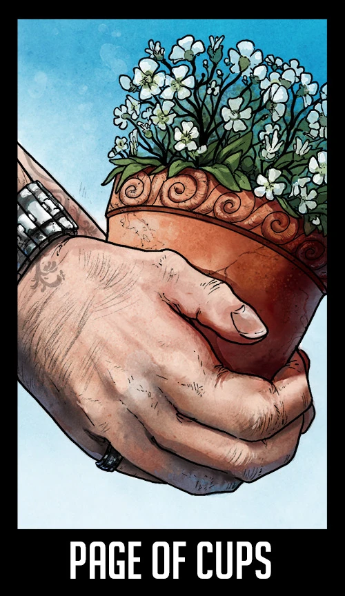Page of Cups — Welcome to Night Vale Tarot by Jay Holloway