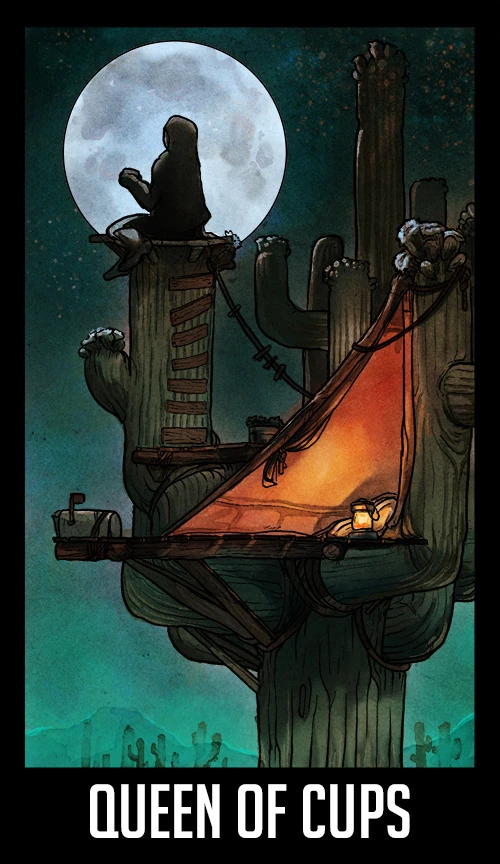 Queen of Cups — Welcome to Night Vale Tarot by Jay Holloway