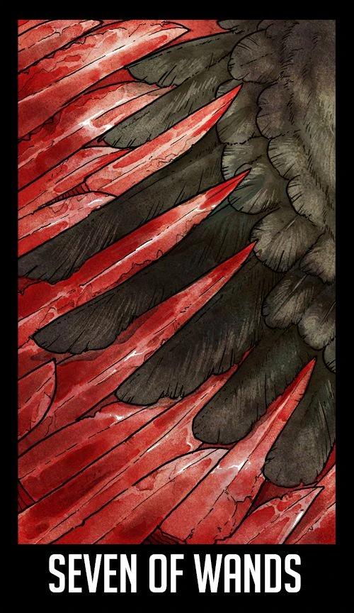 Seven of Wands — Welcome to Night Vale Tarot by Jay Holloway