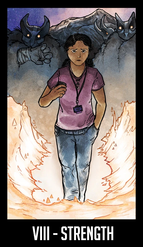 Strength from the Welcome to Night Vale Tarot by Jay Holloway