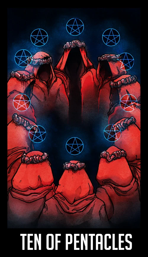 Ten of Pentacles — Welcome to Night Vale Tarot by Jay Holloway