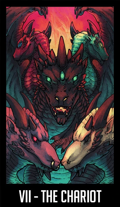 The Chariot from the Welcome to Night Vale Tarot by Jay Holloway