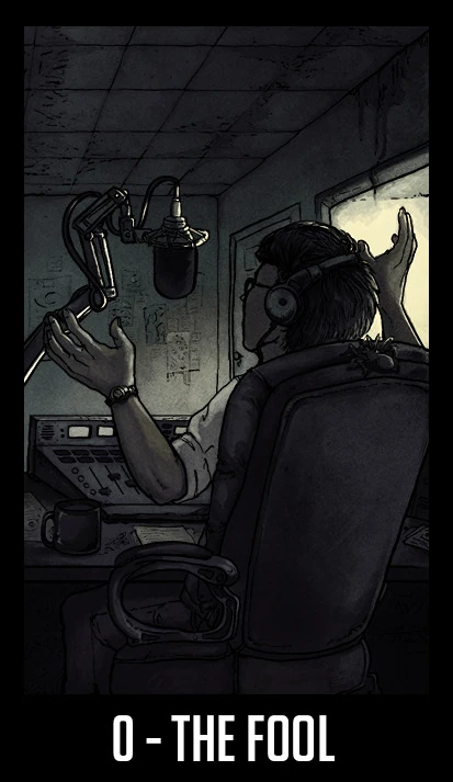 The Fool from the Welcome to Night Vale Tarot by Jay Holloway