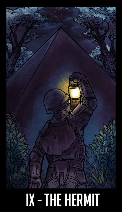 The Hermit — Welcome to Night Vale Tarot by Jay Holloway