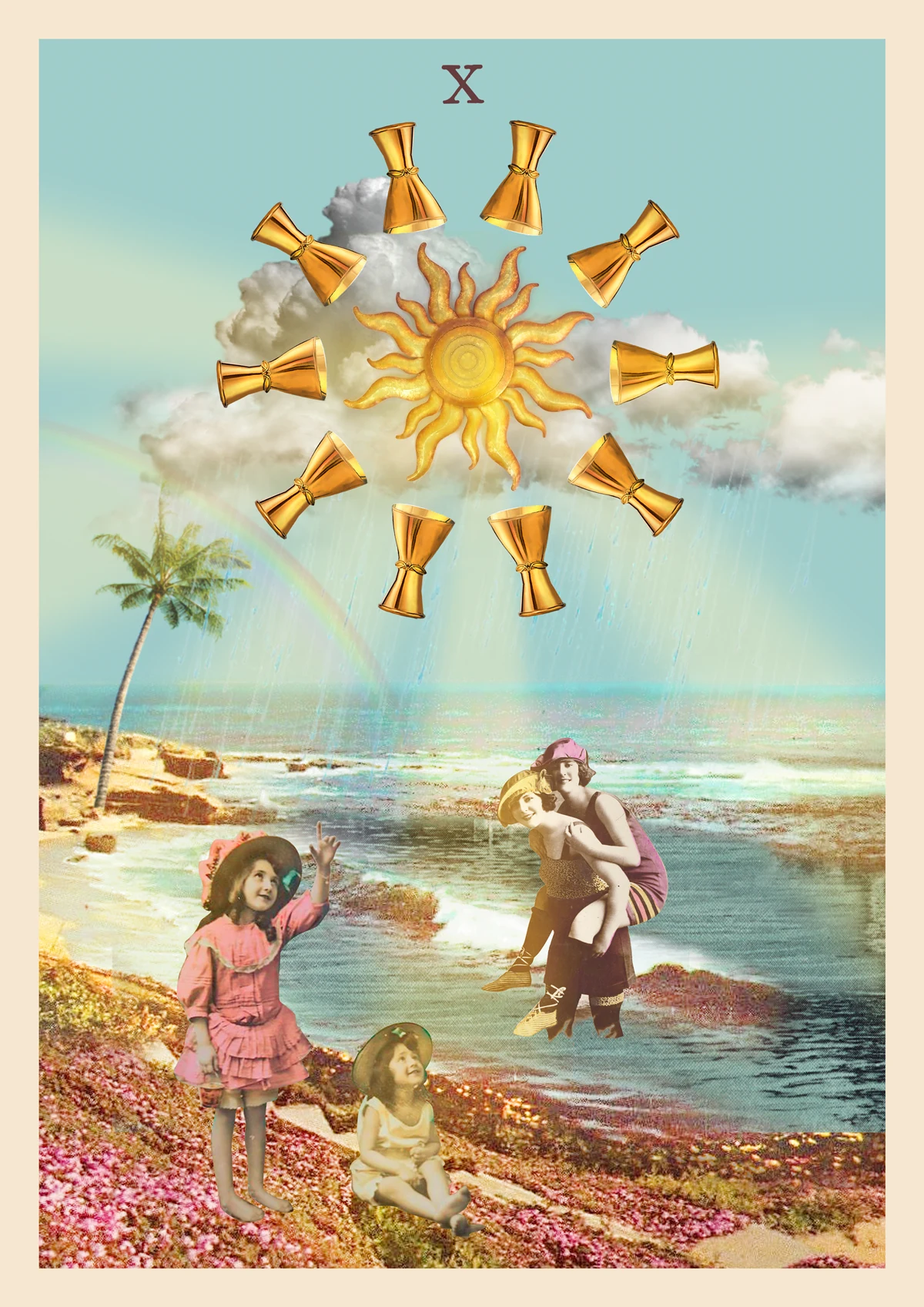 Dez de Copas - Nosotras Tarot - Tarot Deck by Elisa Riemer and Paula Mariá Riemer