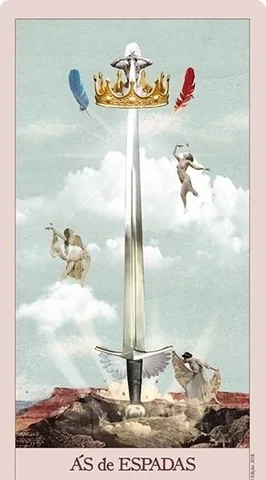 Ás de Espadas - Nosotras Tarot - Tarot Deck by Elisa Riemer and Paula Mariá Riemer