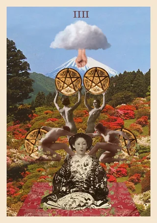 Quatro de Ouros - Nosotras Tarot - Tarot Deck by Elisa Riemer and Paula Mariá Riemer