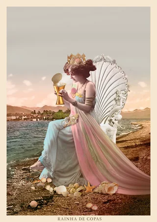Rainha de Copas - Nosotras Tarot - Tarot Deck by Elisa Riemer and Paula Mariá Riemer