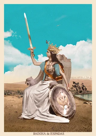 Rainha de Espadas - Nosotras Tarot - Tarot Deck by Elisa Riemer and Paula Mariá Riemer