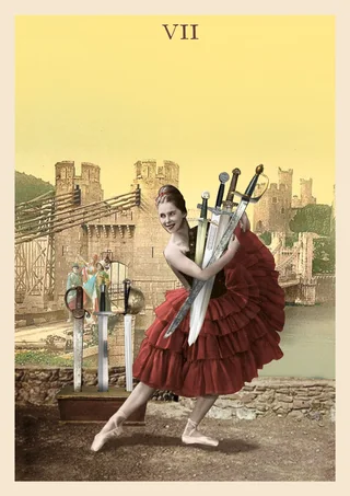 Sete de Espadas - Nosotras Tarot - Tarot Deck by Elisa Riemer and Paula Mariá Riemer