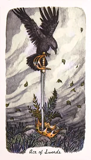 Ace of Swords - Oak, Ash & Thorn Tarot - Adam Oehlers
