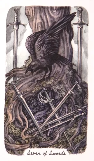 Eight of Swords - Oak, Ash & Thorn Tarot - Adam Oehlers