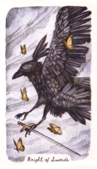 Knight of Swords - Oak, Ash & Thorn Tarot - Adam Oehlers